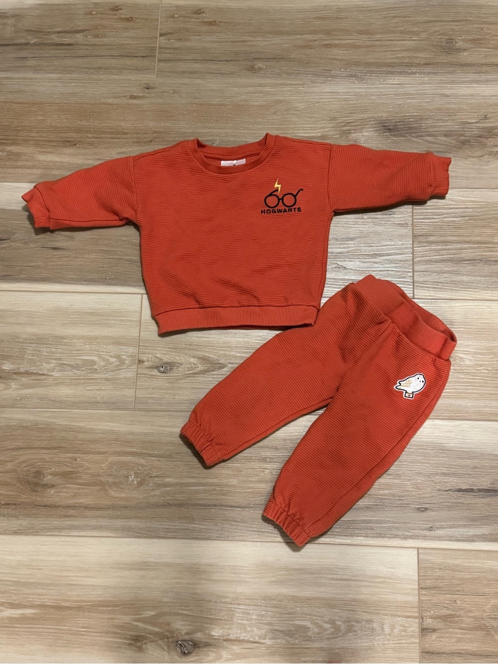 Harry Potter Burnt Orange Ribbed Sweatshirt & Jogger Set 12M